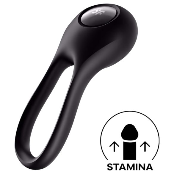 Satisfyer Majestic Duo - akumulátorový, vodotěsný kroužek na penis (černý)
