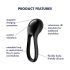 Satisfyer Majestic Duo - akumulátorový, vodotěsný kroužek na penis (černý)