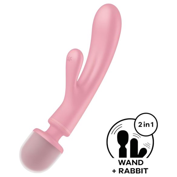 Satisfyer Trojitý Milenec - G-bod a masážní vibrátor (růžový)