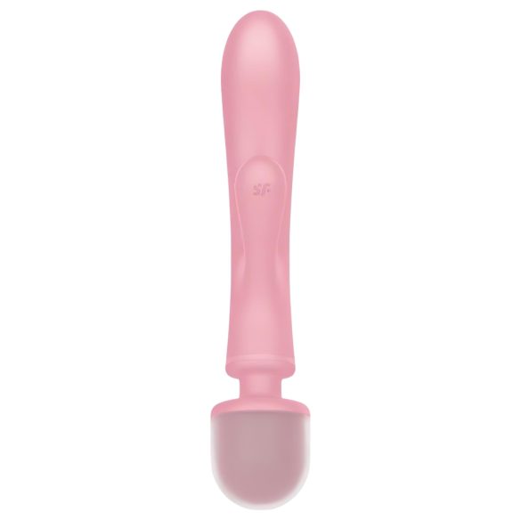 Satisfyer Triple Lover - vibrátor na G-bod a masáž - růžový
