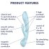 Satisfyer Triple Oh - dobíjecí vibrátor s klitoriálním ramenem (modrý)