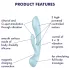 Satisfyer - vibrátor s ramenem na klitoris - dobíjecí - modrý