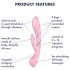 Satisfyer Triple Oh - akumulátorový, vibrační stimulátor klitorisu (růžový)