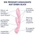 Satisfyer Triple Oh - akumulátorový, vibrační stimulátor klitorisu (růžový)