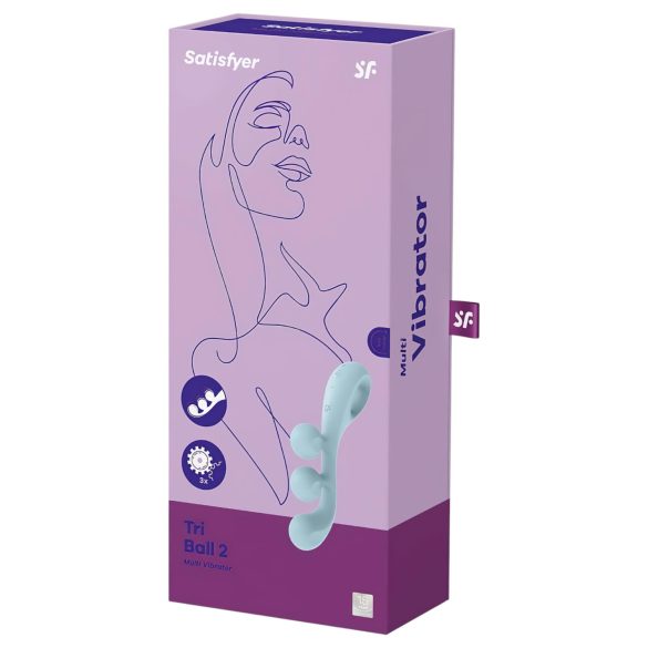 Satisfyer Tri Ball 2 - multifunkční vibrátor - mátová barva