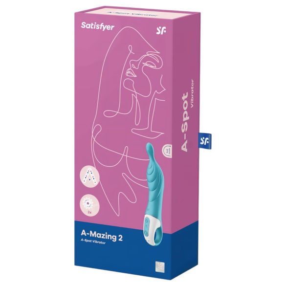 Satisfyer A-Mazing 2 - dobíjecí A-bod vibrátor (tyrkysový)