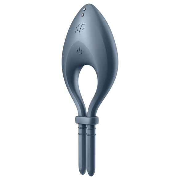 Satisfyer Bullseye - šedý chytrý vibrační kroužek na penis