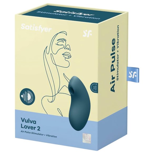 Satisfyer - vibrátor na klitoris s tlakovými vlnami - dobíjecí - modrý