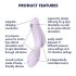 Satisfyer Curvy Trinity 2 - Vlnový 2v1 vibrátor (fialový)