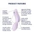 Satisfyer Curvy Trinity 2 - 2v1 pulzující vibrátor (fialový)
