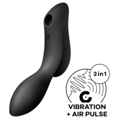   Satisfyer Curvy Trinity 2 - vibrátor s pulzací vzduchu 2v1 - černý
