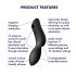 Satisfyer Curvy Trinity 2 - vzduchová 2v1 vibrátor (černá)