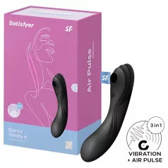   Satisfyer Curvy Trinity 4 - 2v1 vibrátor s tlakovými vlnami (černý)