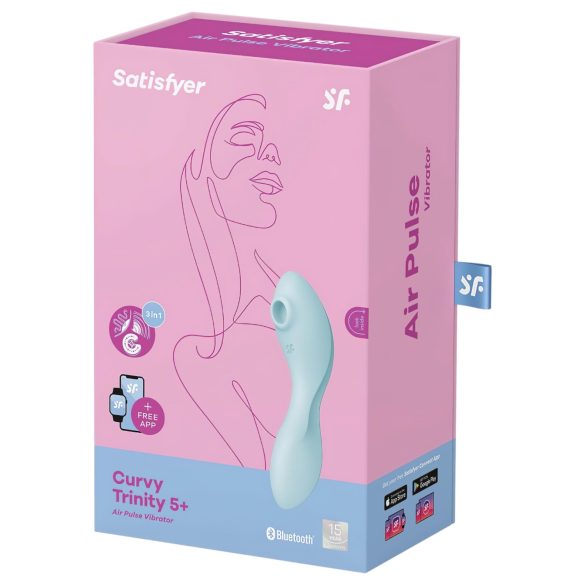 Satisfyer Curvy Trinity 5+ - chytrý 2v1 vibrátor - modrý