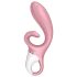 Satisfyer Hug Me - chytrý vibrátor s ramínky na klitoris (růžový)