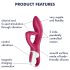 Satisfyer Embrace Me - dobíjecí vibrátor s rameny na klitoris (červený)