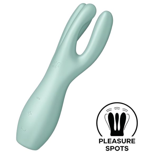 Satisfyer Threesome 3 - dobíjecí klitorální vibrátor (máta)