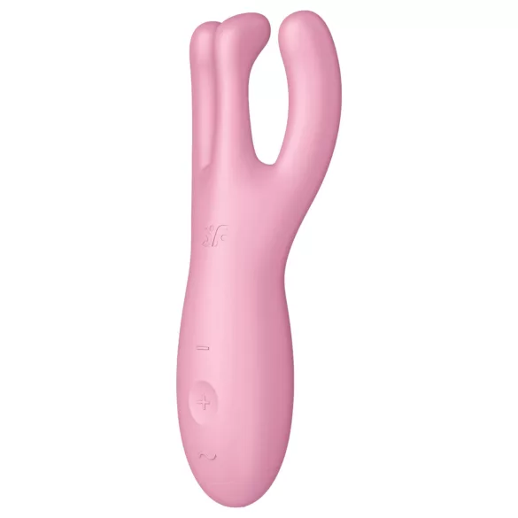 Satisfyer Threesome 4 - vibrátor na klitoris ovládaný aplikací (růžový)