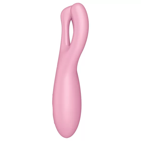 Satisfyer Threesome 4 - vibrátor na klitoris ovládaný aplikací (růžový)