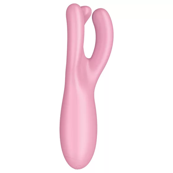 Satisfyer Threesome 4 - vibrátor na klitoris ovládaný aplikací (růžový)