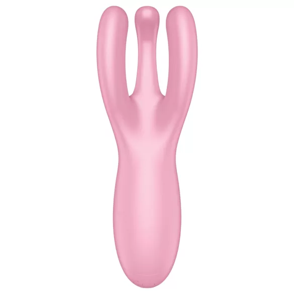 Satisfyer Threesome 4 - vibrátor na klitoris ovládaný aplikací (růžový)