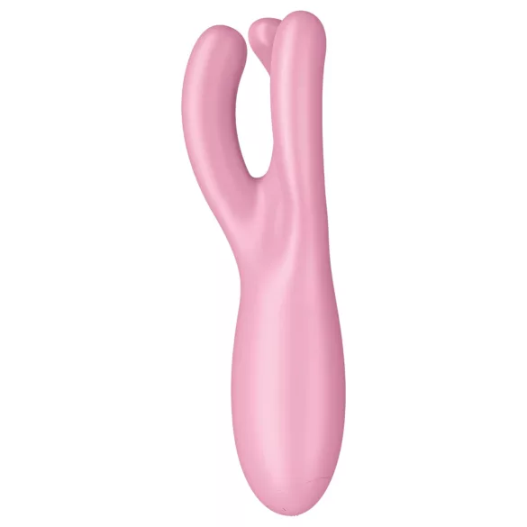 Satisfyer Threesome 4 - vibrátor na klitoris ovládaný aplikací (růžový)