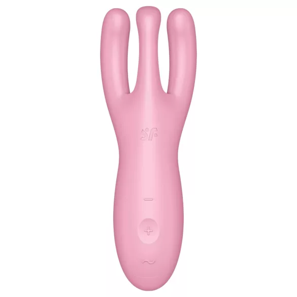 Satisfyer Threesome 4 - vibrátor na klitoris ovládaný aplikací (růžový)