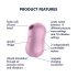 Satisfyer Cotton Candy - akumulátorový vzduchový stimulátor klitorisu (fialový)