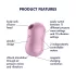 Satisfyer - vibrační stimulátor klitorisu s tlakovými vlnami - fialový, dobíjecí