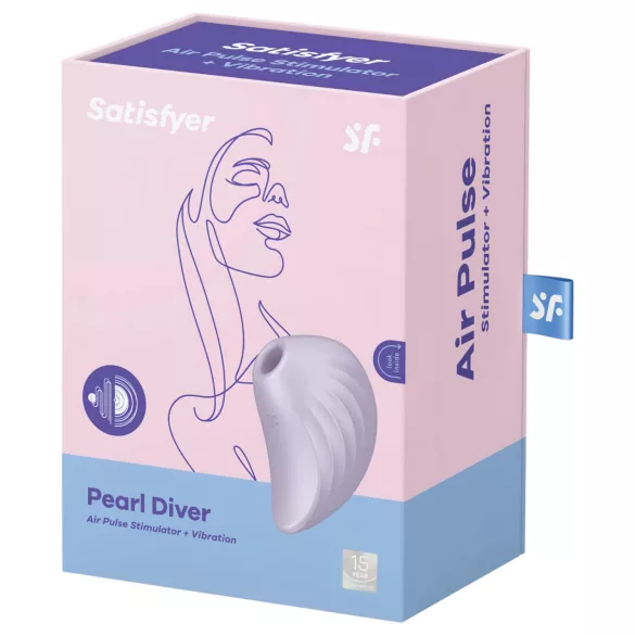Satisfyer Pearl Diver - vibrátor na klitoris s tlakovými vlnami - fialová