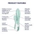 Satisfyer Air Pump Bunny 5 - chytrý nafukovací vibrátor (máta)