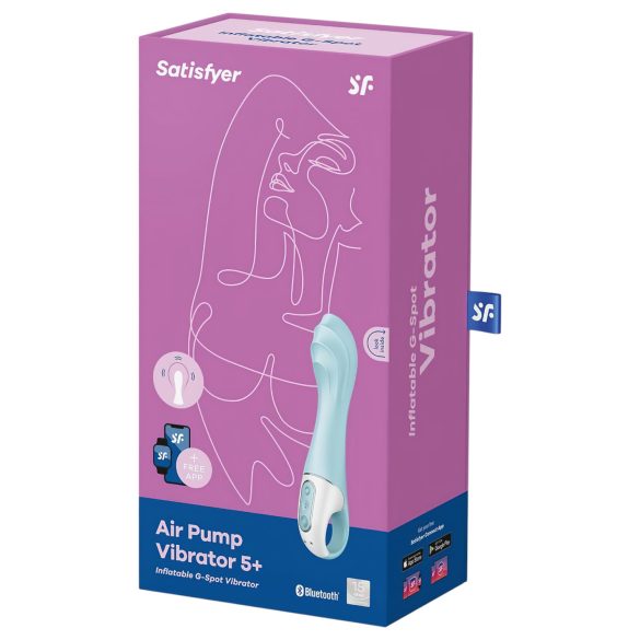 Satisfyer - chytrý nafukovací vibrátor - pumpovatelný - modrý