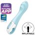 Satisfyer Air Pump Vibrátor 5 - chytrý nafukovací vibrátor (modrý)