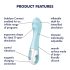 Satisfyer Air Pump Vibrátor 5 - chytrý nafukovací vibrátor (modrý)