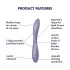 Satisfyer - vibrátor na G-bod - nabíjecí, vodotěsný - fialový