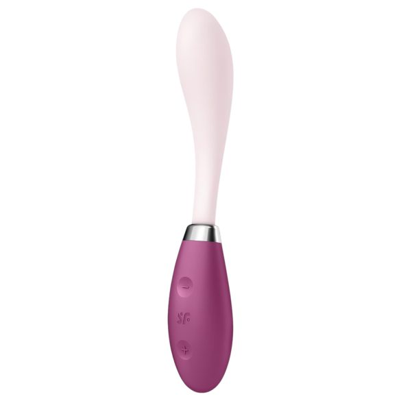 Satisfyer G-Spot Flex 3 - akumulátorový G-bod vibrátor (růžovo-červený)