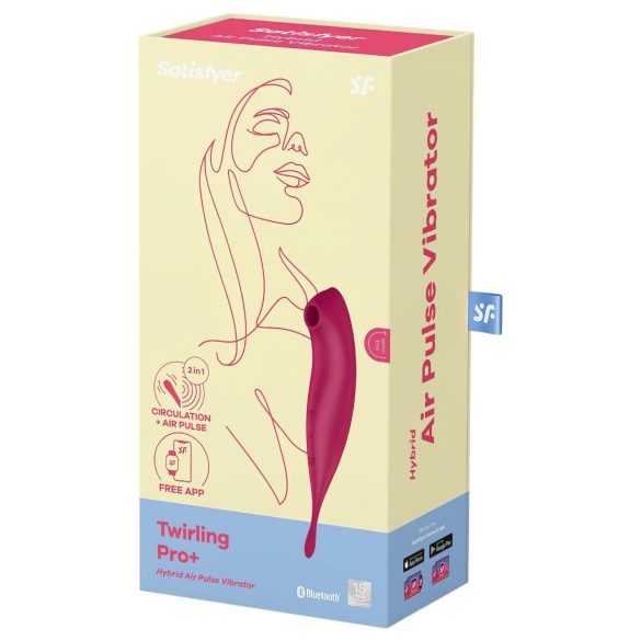 Satisfyer Twirling Pro - chytrý 2v1 klitorální vibrátor - červený