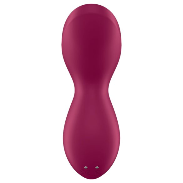 Satisfyer Exciterrr - rotační vibrátor na klitoris s perlami - červený