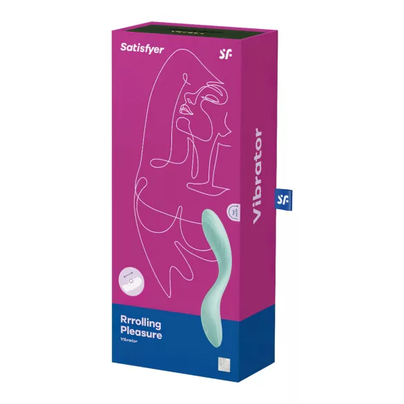Satisfyer Rrrolling - vibrátor na G-bod s pohyblivou kuličkou - mentolová
