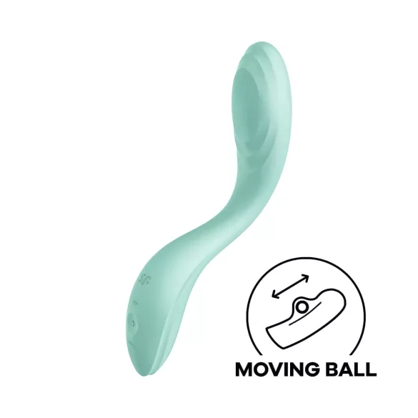 Satisfyer Rrrolling - vibrátor na G-bod s pohyblivou kuličkou - mentolová