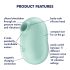 Satisfyer Pro To Go 2 - akumulátorový stimulátor klitorisu s tlakem vzduchu (máta)