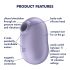 Satisfyer Pro To Go 2 - akumulátorový stimulátor klitorisu s tlakovými vlnami (fialová)