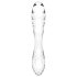 Satisfyer Dazzling Crystal 1 - oboustranné skleněné dildo (průhledné)