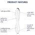 Satisfyer Dazzling Crystal 1 - oboustranné skleněné dildo (průhledné)