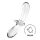 Satisfyer Double Crystal – oboustranné skleněné dildo (průhledné)