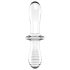 Satisfyer Double Crystal – oboustranné skleněné dildo (průhledné)