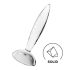 Satisfyer Krystal - žebrované skleněné dildo (průhledné)