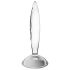 Satisfyer Krystal - žebrované skleněné dildo (průhledné)
