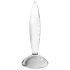 Satisfyer Krystal - žebrované skleněné dildo (průhledné)