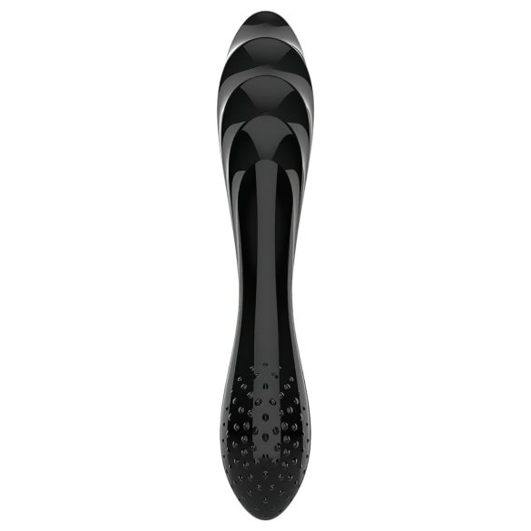 Satisfyer Dazzling Crystal 1 - oboustranné skleněné dildo (černé)